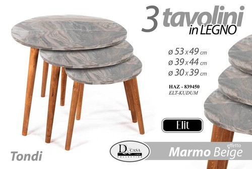 Set tris tavolini tavolo - tris,