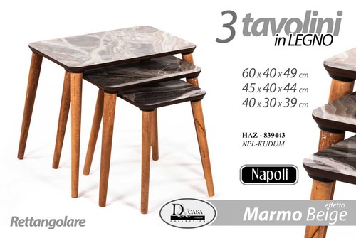 Set tavoli tavolini - set, legno