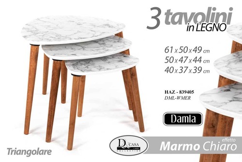 Set tris tavolini tavolo - set,