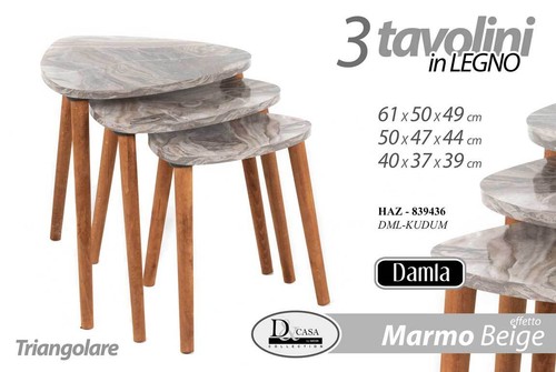 Set tris tavolini tavolo - set,