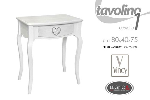 Tavolino con cassetto legno - con,