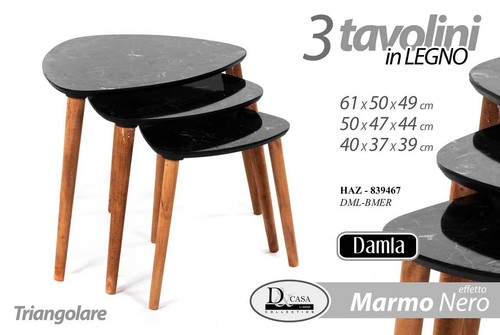 Set tris tavolini - tavolini, tavolo
